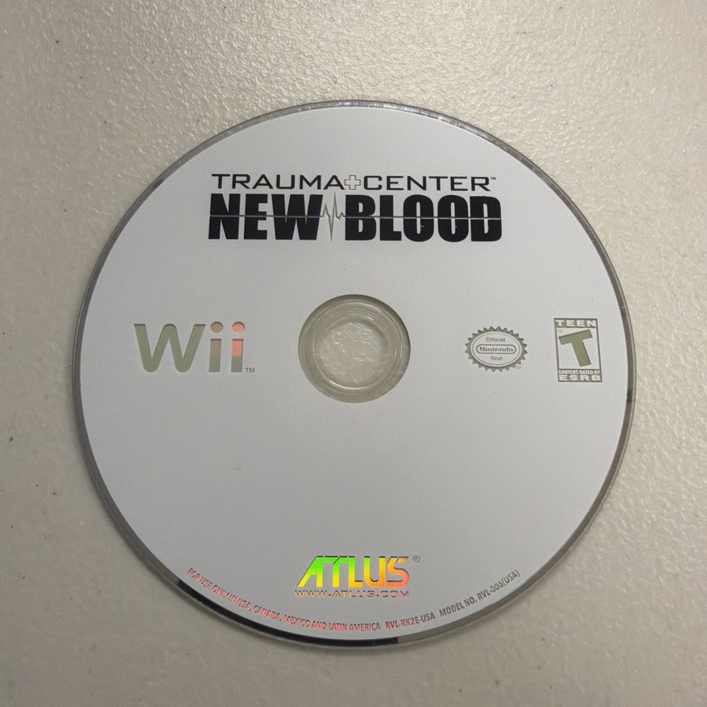 Trauma Center: New Blood Nintendo Wii Game Disc Only Tested